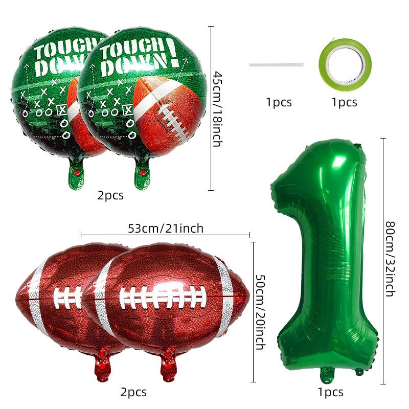 Super Bowl Rugby Aluminum Film Balloon Set Sports Competition Birthday Theme Party Supplies Decoration