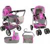 Leantoys Doll Pram Gondola Stroller Carrier