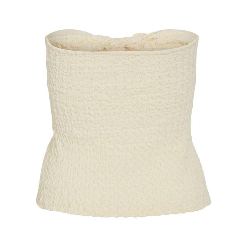 Top tube décolleté asymétique drapé Femme VILA