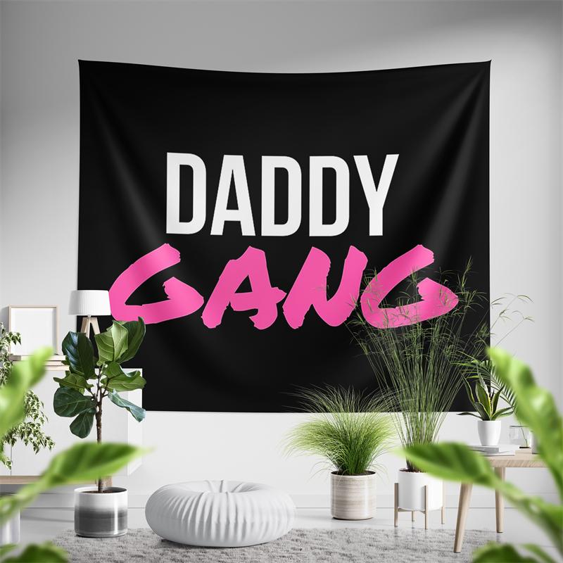 Aertemisi Daddy Gang Tapestry Wall Hanging Art for Bedroom Living Room Decor College Dorm Party Backdrop Home