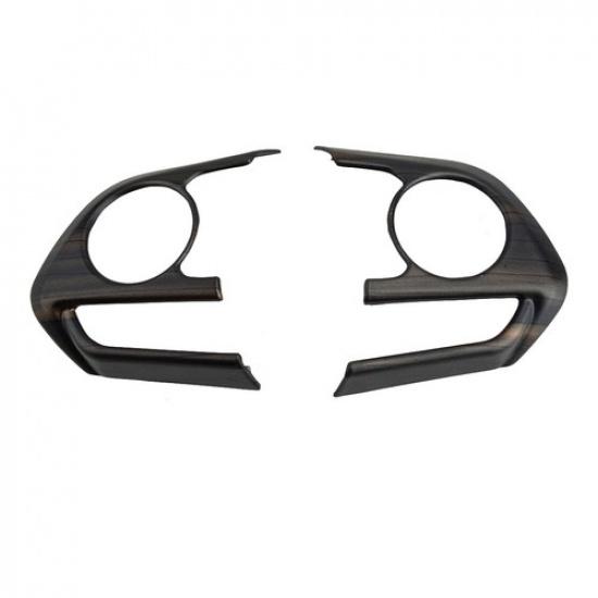 Wood Grain Steering Wheel Button Cover Trim fit for Toyota RAV4 2019 to 2021<