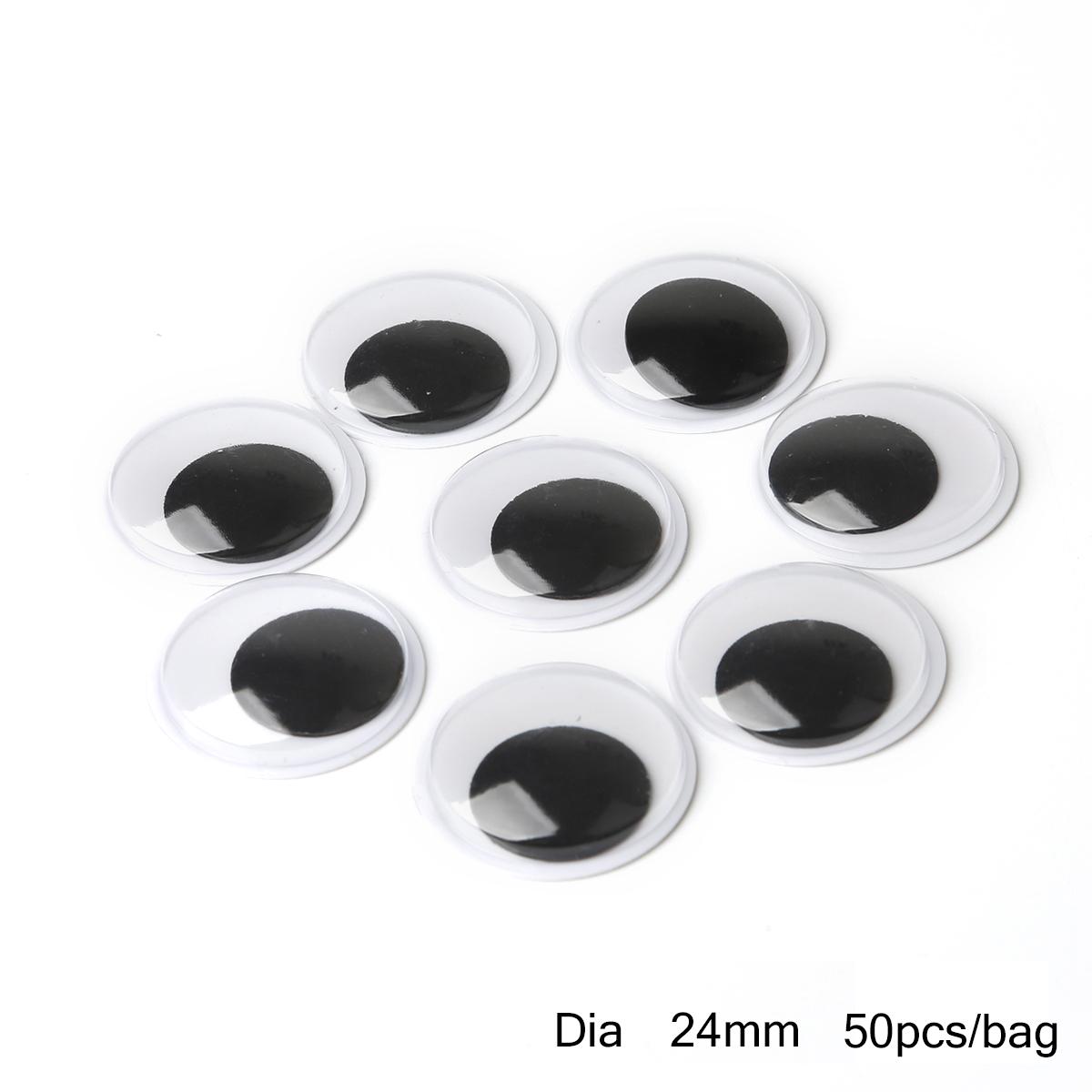 

5-24 мм, черно-белые глаза, самоклеящиеся детские куклы ручной работы, аксессуары для игрушек, декор для шитья, принадлежности для рукоделия, скрапбукинга
