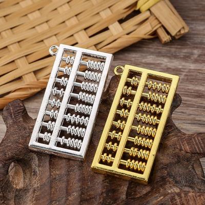 Good Luck Alloy Abacus Ornament Movable Mini Abacus Keychain Accessories Handicraft Ruyi Abacus Craft Ornament Home Decor