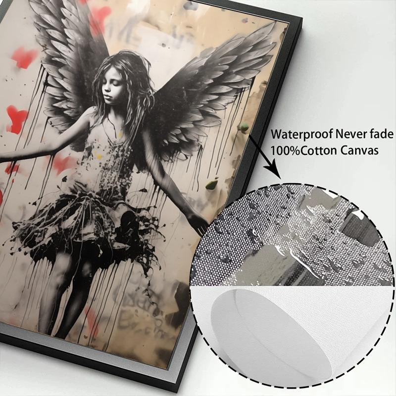 Pop Street Graffiti Veggkunst Banksy Gutt Jente med Ballong på Lerret Plakater og Trykk Maleri for Stue Hjemmeinnredning Gaver