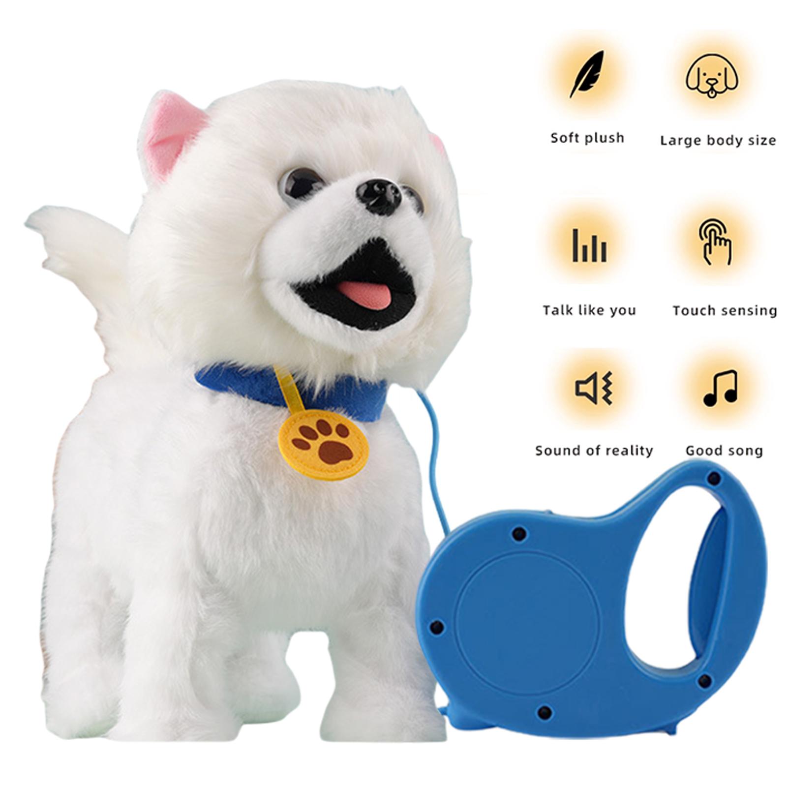 Cani Giocattolo Elettronici Che Camminano e Abbaiano Scodinzolando Peluche Animali Elettronici Interattivi Leccare la Lingua Giocattoli Cucciolo per B