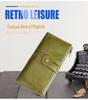 Vintage Women's RFID Snap Closure Leather Wallet, Large Capacity with Multi-Card Slots and Coin Purse