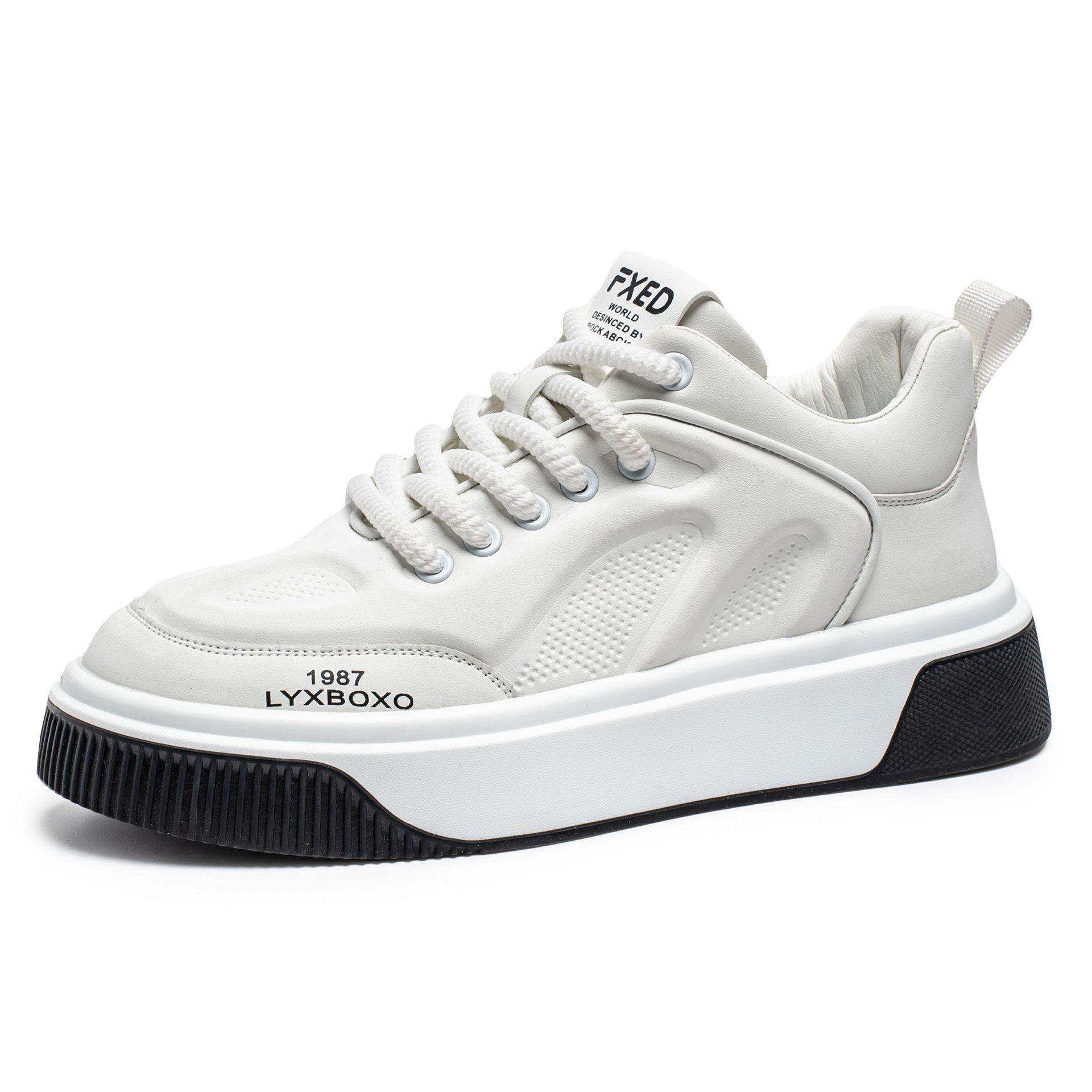 

Корейская версия трендовой обуви для скейтбординга, мужская обувь, весенне-осенняя повседневная обувь на платформе, обувь с низким верхом для скейтбординга, белая обувь, студенческая спортивная обувь для мужчин 44