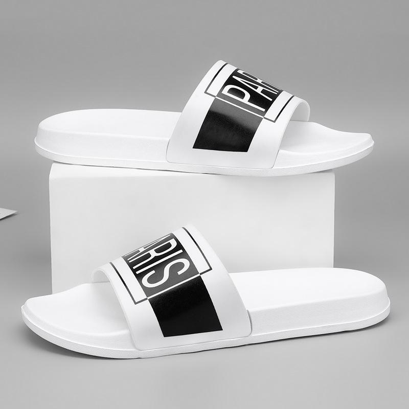 

Slippers men s and women s thick-bottomed shit-stepping slippers lightweight EVA flip-flops large-size slippers slippers 44-45 білий