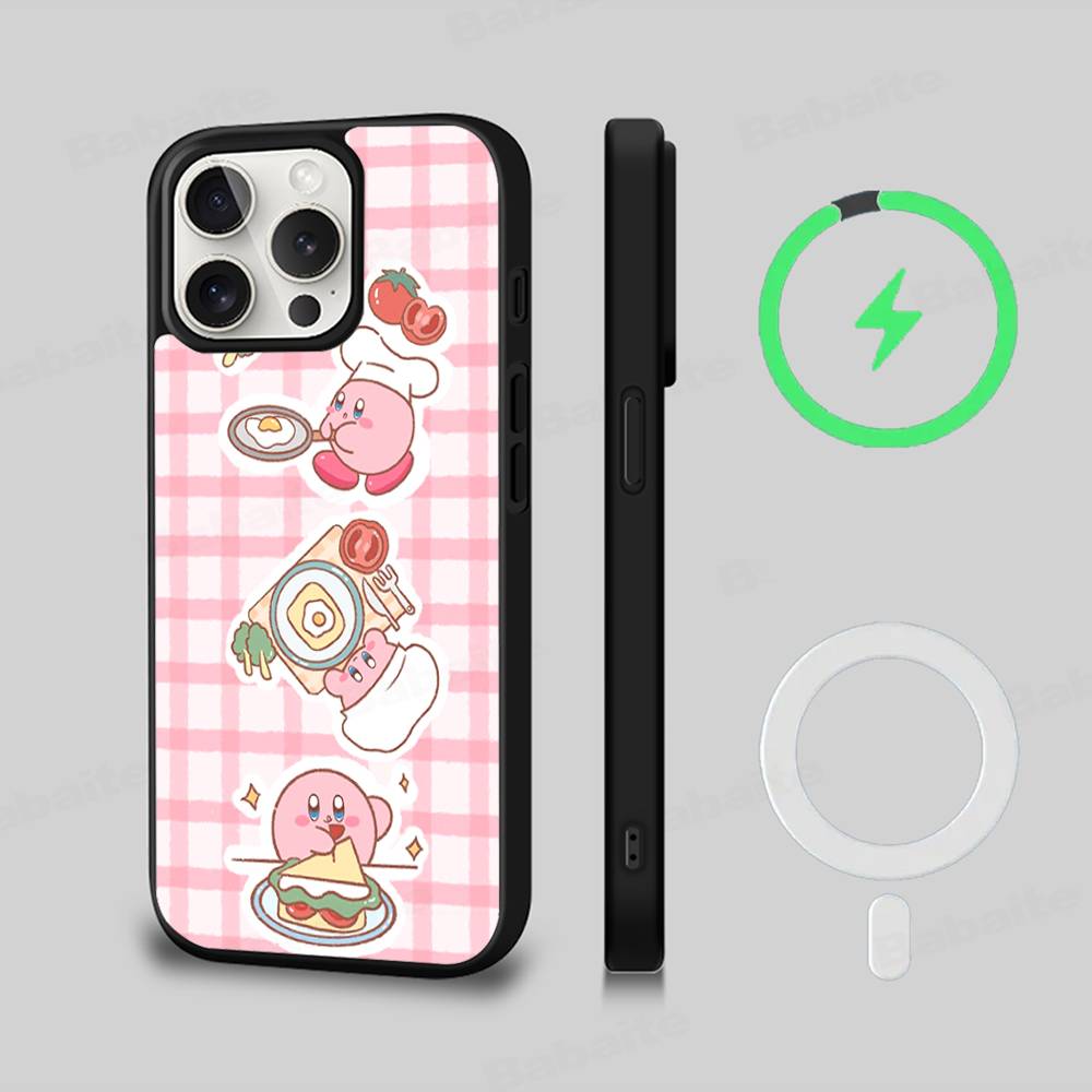 Stars K-Kirby Clear For Magsafe Magnetic Wireless Phone Case For IPhone 11 12 13 14 15 16 17 Pro Max Plus Cover