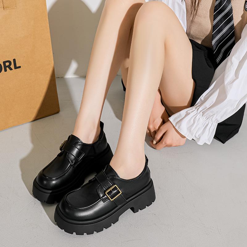2025 Spring Women's Thick-Soled Suede Retro Loafers - Slip-on British Style