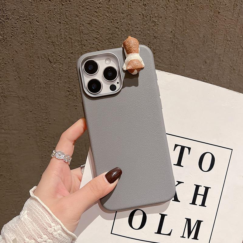 Cute 3D Cat Lichee Pattern Silicone Phone Case For iPhone 15 16 11 12 13 14 Pro Max X XS XR 7 8 16 Plus Metal Photo Frame Cover