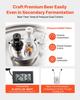 Stainless Steel Conical Fermenter, 16 Gal/60L Home Brewing Fermenation Tank, Brew Bucket Fermentor with Conical Bottom, 3 Caster Wheels, Lid, Handle &