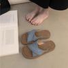 Thick-bottomed Woven Fringed Cross-strapped Slippers for Women's Summer Wear 2025 New Vacation Bohemian Cool Slippers for Women