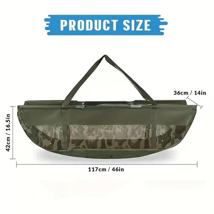 YOTO 1pc Pvc Fishing Bags Fish Weigh Bags Folding Mesh Weigh Sling Fish Bag for Caught Fish Weigh In Bag for Bass Fishing