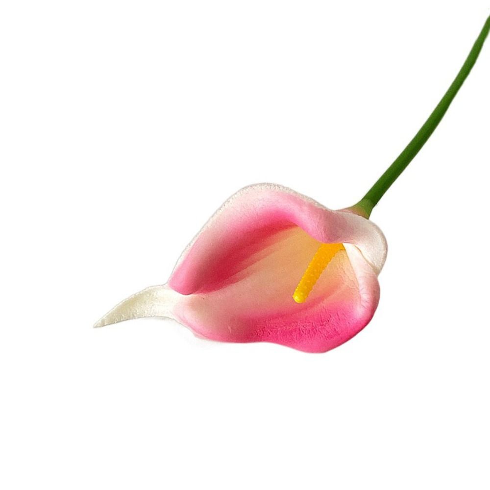 White Artificial Calla Lilies PU Fake Flower Photography Props Artificial Flower  Home Decoration