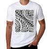 Hand Drawn Polynesian Tribal Tshirt Light Athletic Short Sleeve Tee Shirt