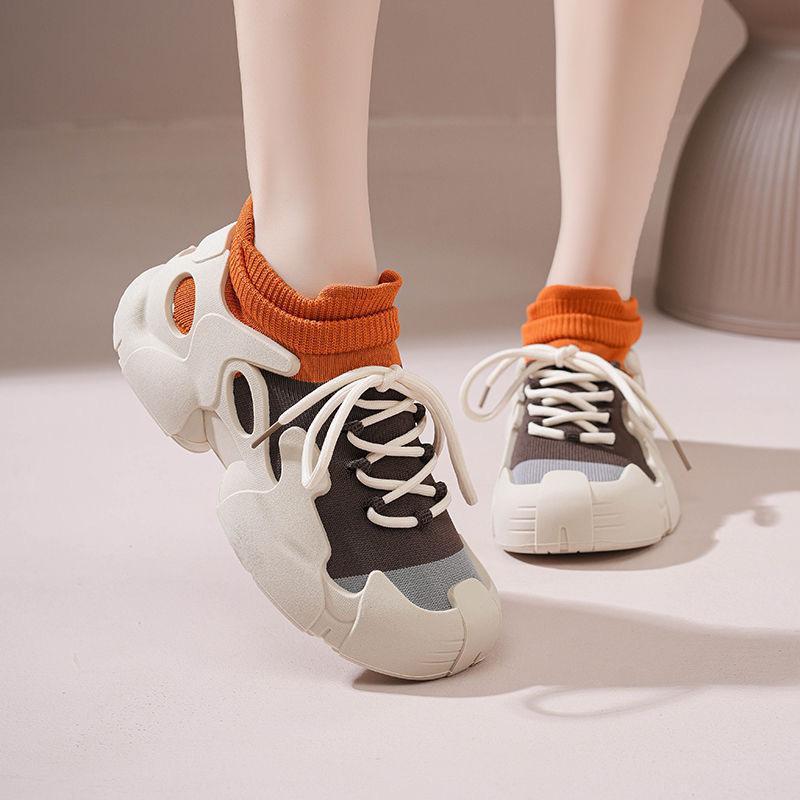 Women's Shoes High-end Versatile Casual Sports Shoes Dad Shoes Fly-woven Lightweight Breathable Fashion Sports Women's Shoes