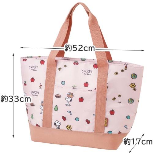 Skater Insulated Tote Bag, Shopping Bag, Snoopy Picnic, Width 52 x 33 x Depth 17cm, KCTS1-A
