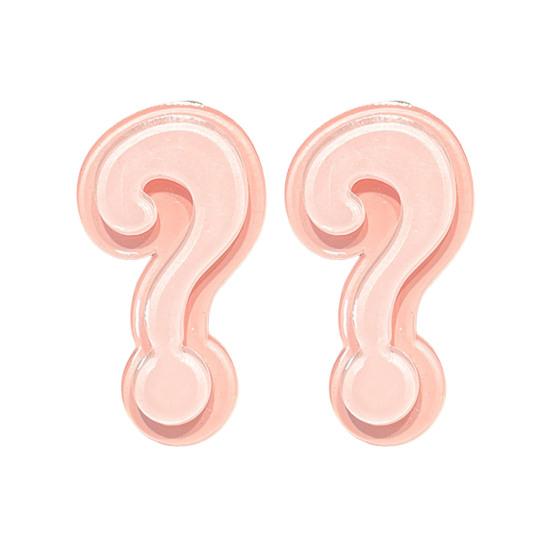

2Pcs Girl Hairpins Double-Layer Acrylic Transparent Question Mark Shape Acrylic Printing No Slipping Hair Pins Side Bangs Hair Clips Versatile Hair