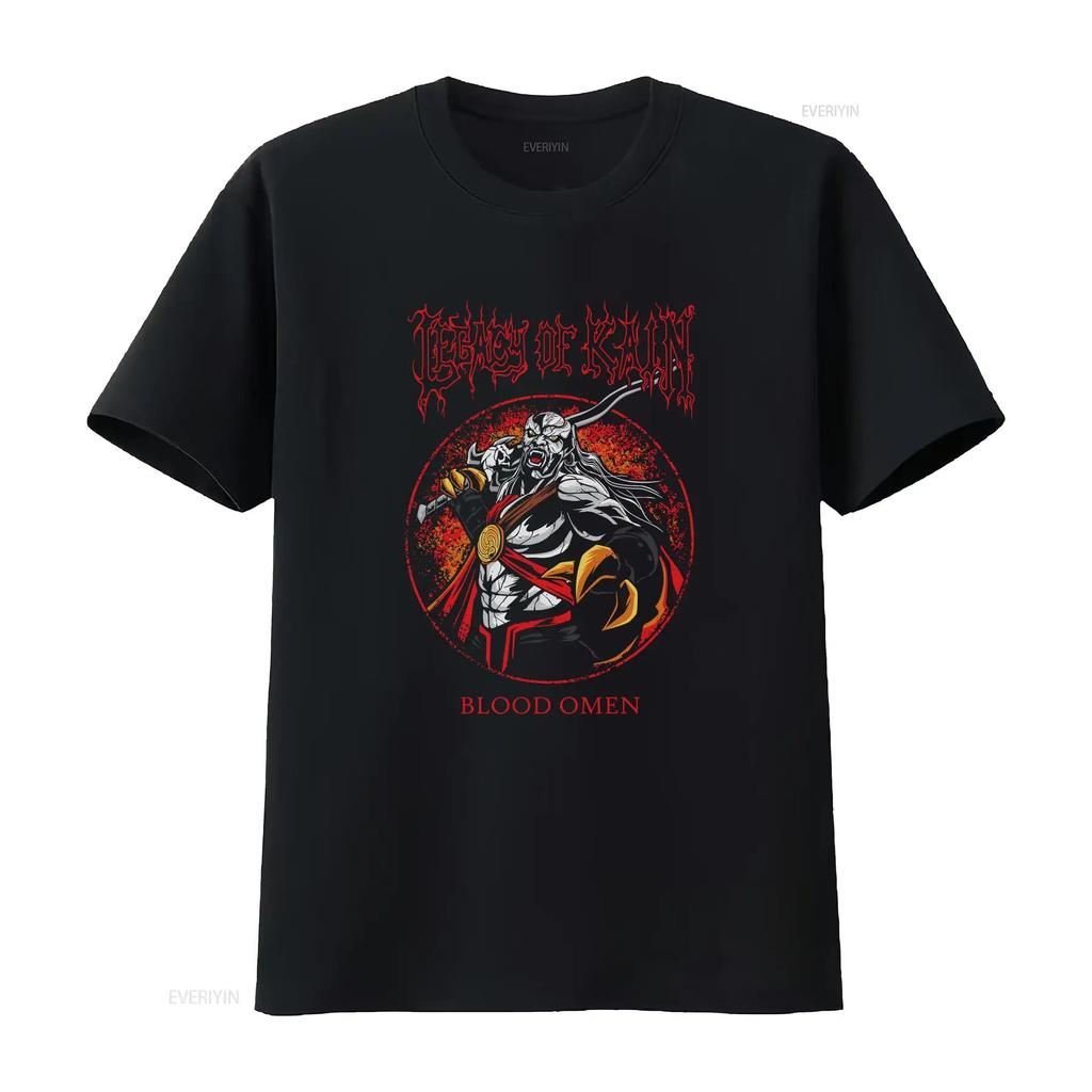 Legacy of Kain Blood Omen T Shirt Sizes KAI 35151 Vintage Washed Graphic Designer Clothes Stretched Top For Everyday Wear