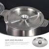 1pc Stainless Steel Pot Lid Universal Fit For Seasoning Pots Jars Bowls Dust-Proof Reusable Metal Lid Kitchen Cookware Grease