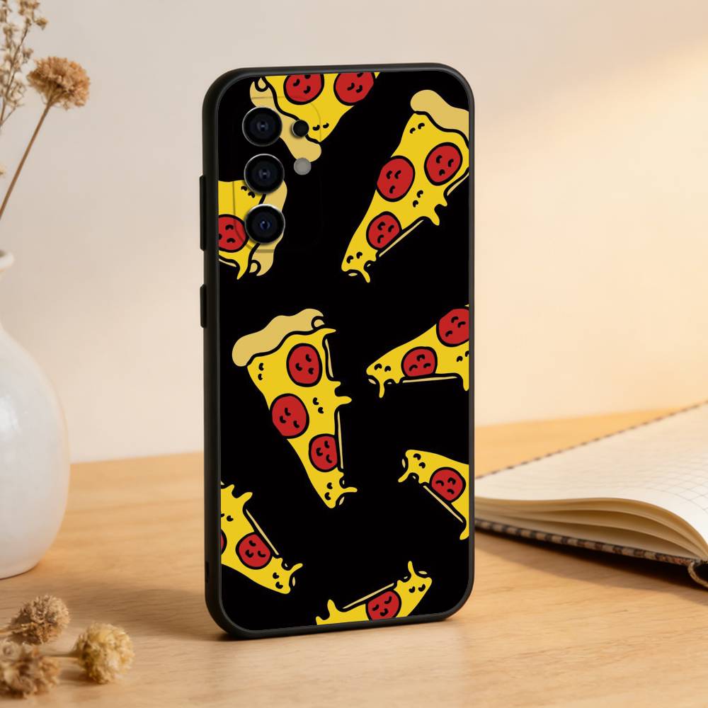 Pizza Handyhülle Für Samsung S25,S24,S21,S22,S23,S30,Ultra,S20,Plus,Fe,Weiche Silikon Schwarze Hülle