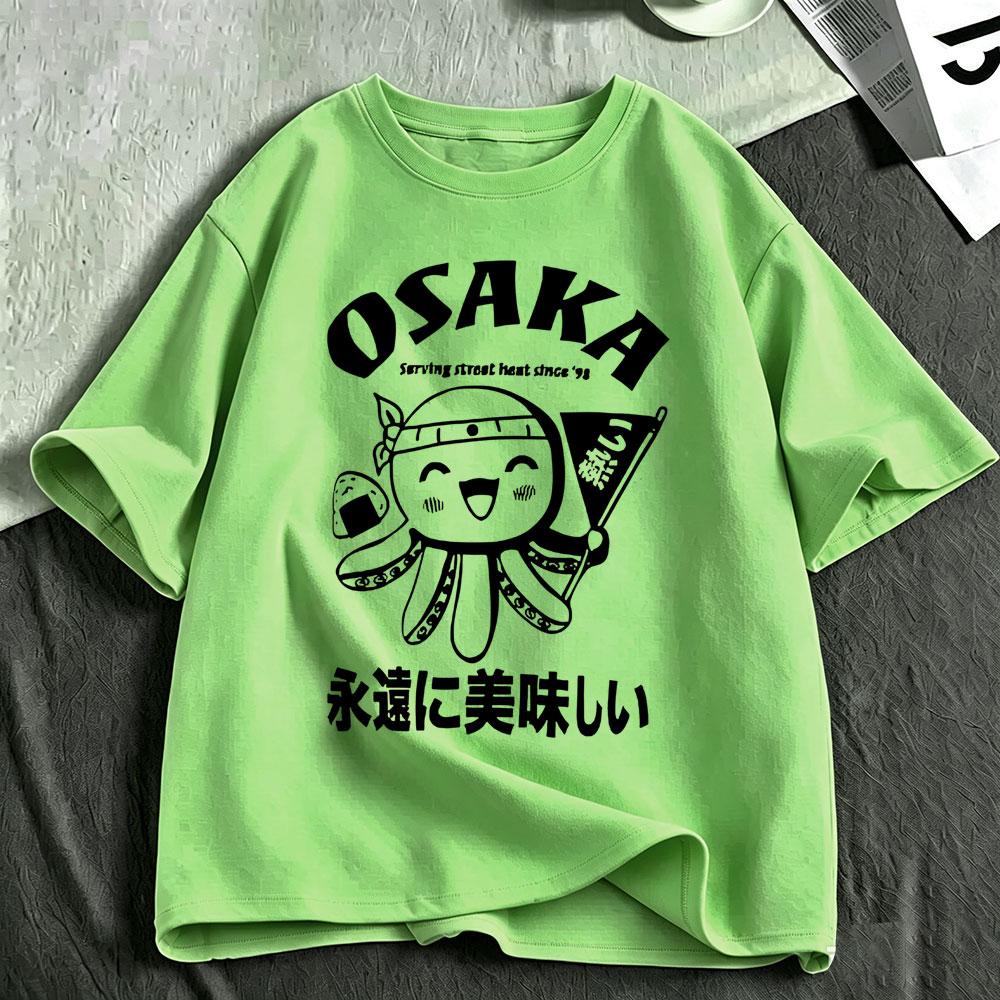 Japanese Osaka Dotonbori Drunken Octopus Funny Meme T Shirts Unisexs Unisex Clothing Cotton Casual Oversized Short Sleeve Tshirts