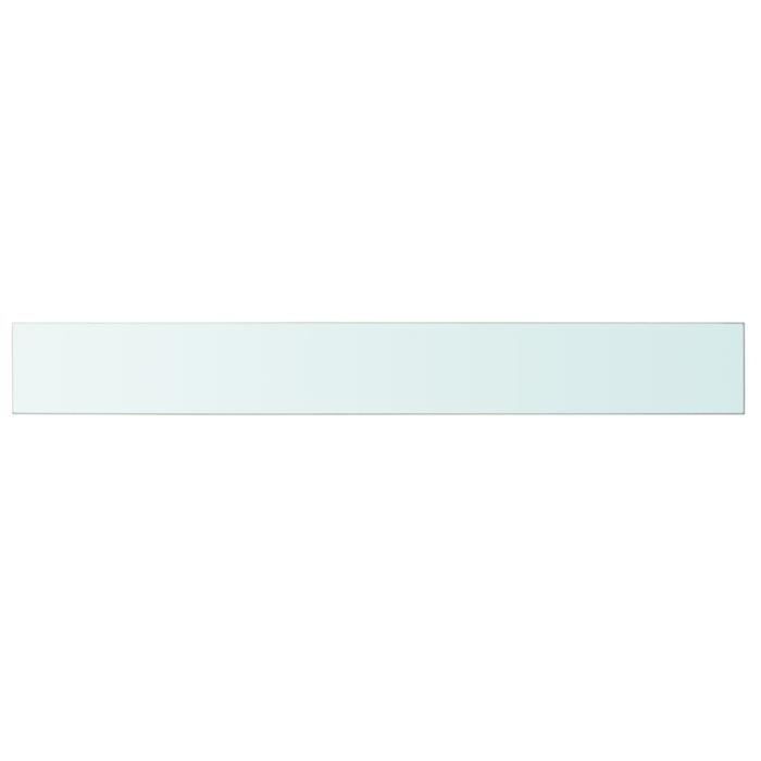 VidaXL Panneaux d'étagère 2 pcs Verre Transparent 100 x 12 cm