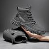 New Fashion Autumn And Winter Men's High Top Martin Boots Students Male Boys Trending Soft Sole Work Shoes Labor Protection Martin Sneakers