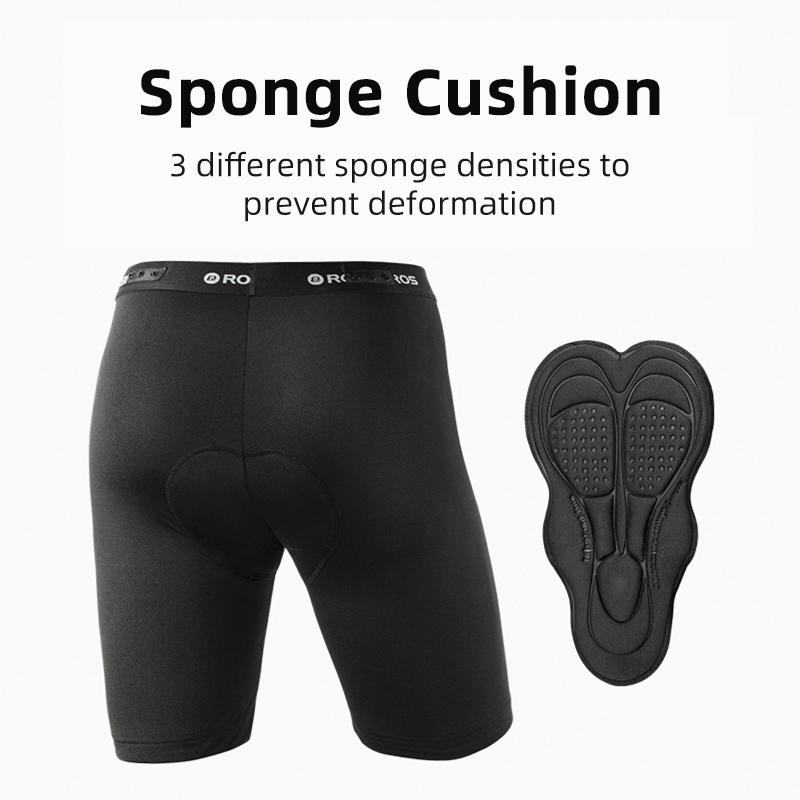 ROCKBROS Cycling Men's Shorts MTB Road Bike Shorts Summer Outdoor Sports Biker Shorts Climbing Breathable Quick Dry Double Layer