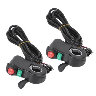 2PCS Plastic Black 98percent  Efficiency Real Time Display Thumb Cruising Multifunction Electric Bike