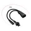 IEC320 C14 to IEC320 C5+IEC320 C7 AC-Power Adapter Cable, 3 Terminals Male to Female Power Connector Cord Wire