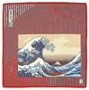 Japanisches Kyoto-Taschentuch Hokusai Ein Rotes Produkt, Accessoires, [Kyosai]
