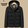 Woodpecker Men's Thick Hooded Winter Jacket - Middle-aged, Down Cotton Coat