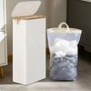 Bamboo Frame Foldable Laundry Basket Waterproof Dustproof