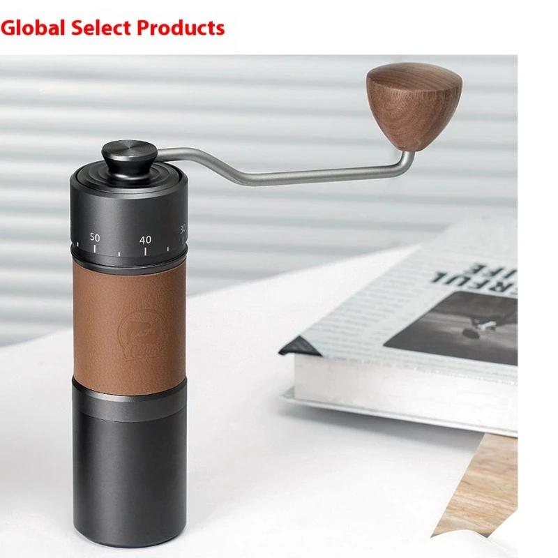 1 PC Manual Coffee Grinder Portable Mill 420stainless Steel Coffee Power Titanium Plating Burr Manual Coffee Grinders Coffeeware