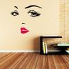 Black PVC Wall Sticker Beautiful Woman Face Vinyl Art Decal Home Bedroom Decor Removable