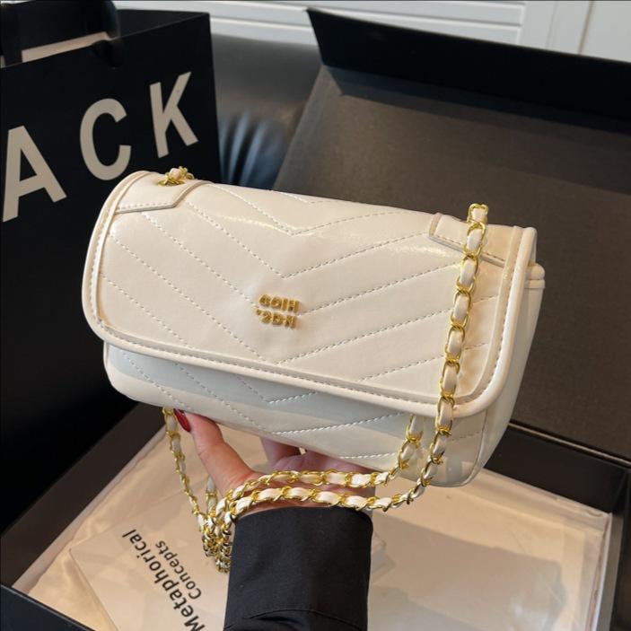 Bag Women's New Solid Color Fashionable Versatile Shoulder Bag Commuter Messenger Bag