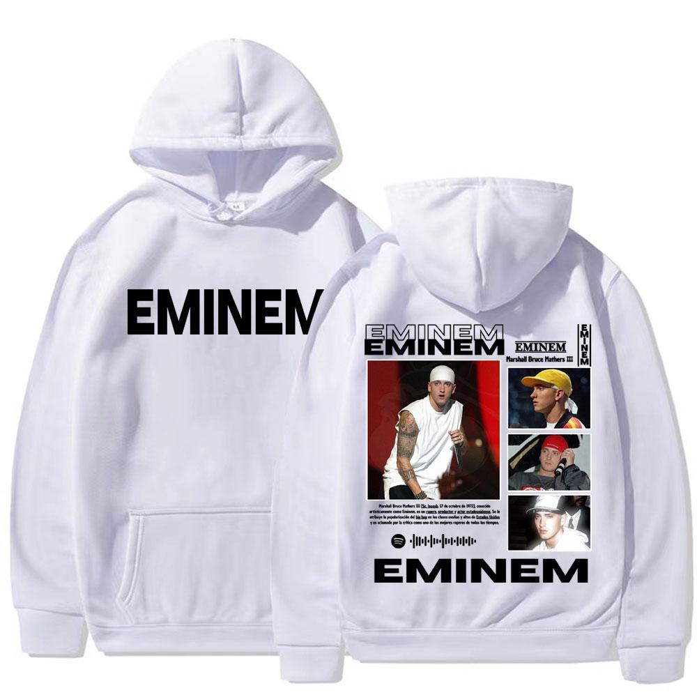 Rapper Eminem Marshall Bruce Mathers Tour Hoodies Herren Damen Freizeit Fleece Bodywarmer Sweatshirt Mode Hip Hop Retro Kapuzenpullover