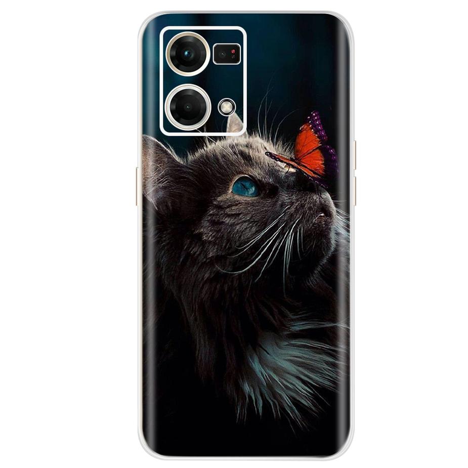 For Oppo F21 Pro 4G Case Oppo Reno7 CPH2363 Colorful Painted Cover Soft Silicone Case For Oppo Reno7 Reno 7 F21 Pro Fundas Coque