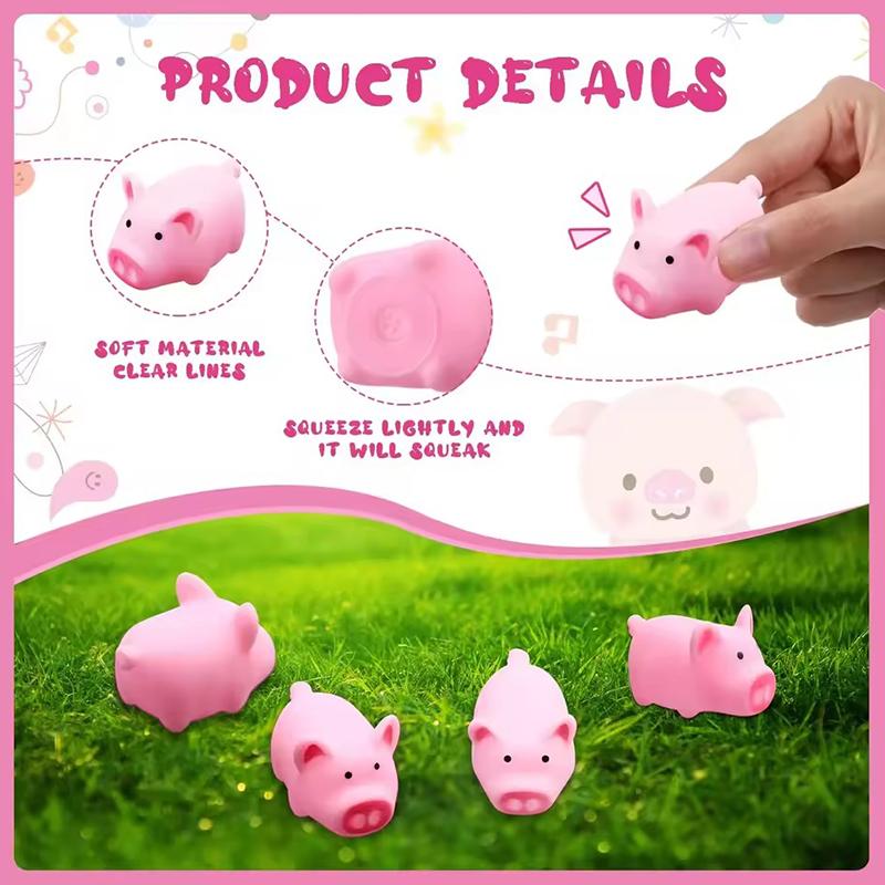 5/10/20 Stück Süßes Rosa Schwein Mini Gummi Schreiendes Geräusch Sparschwein Lustige Ornamente Haustier Geschenke Quietschen Spiel Requisiten Geeignet für Hund Katze ZYF