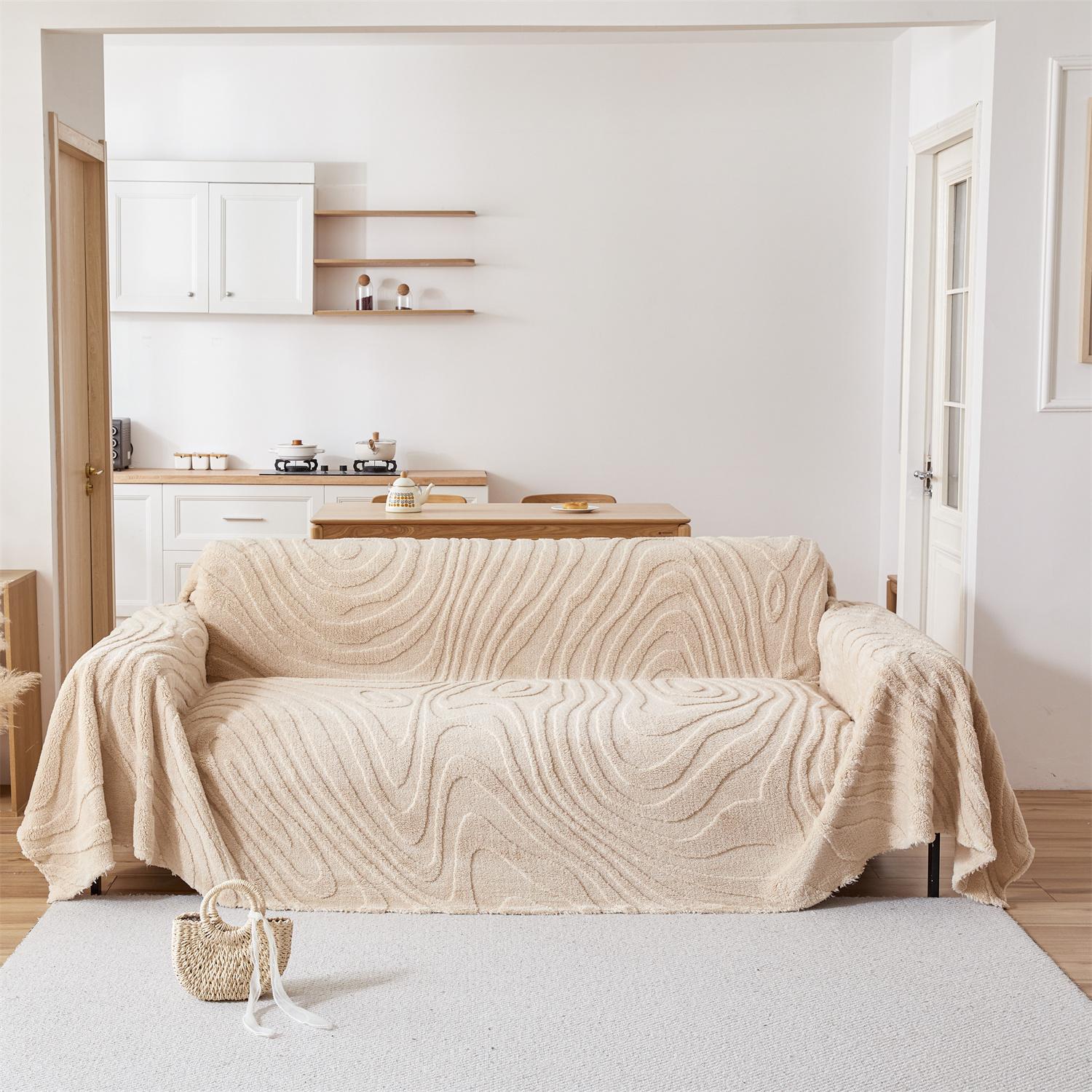 

Узор из жаккардового флиса с рисунком из колец роста, мягкое, утолщенное, универсальное одеяло для гостиной, постельное белье, теплое полотенце 180x130cm хаки