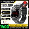 New Outdoors Durable Military Men Smart Watch 1400mAh battery 5ATM Swim LED flashlight+SOS Red Light Sports Call Smartwatch