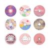 62-Piece Cute Music CD Graffiti Stickers for Planners, Phone Cases, Laptops, Luggage, Water Bottles & Bikes