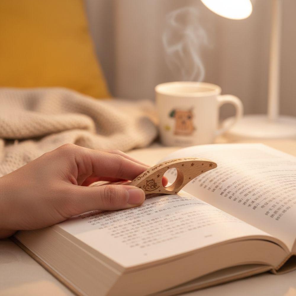 Page Turning Fixed Wooden Book Page Holder Fast Reading Aids Tools Bookmarks Book Accessory Gift