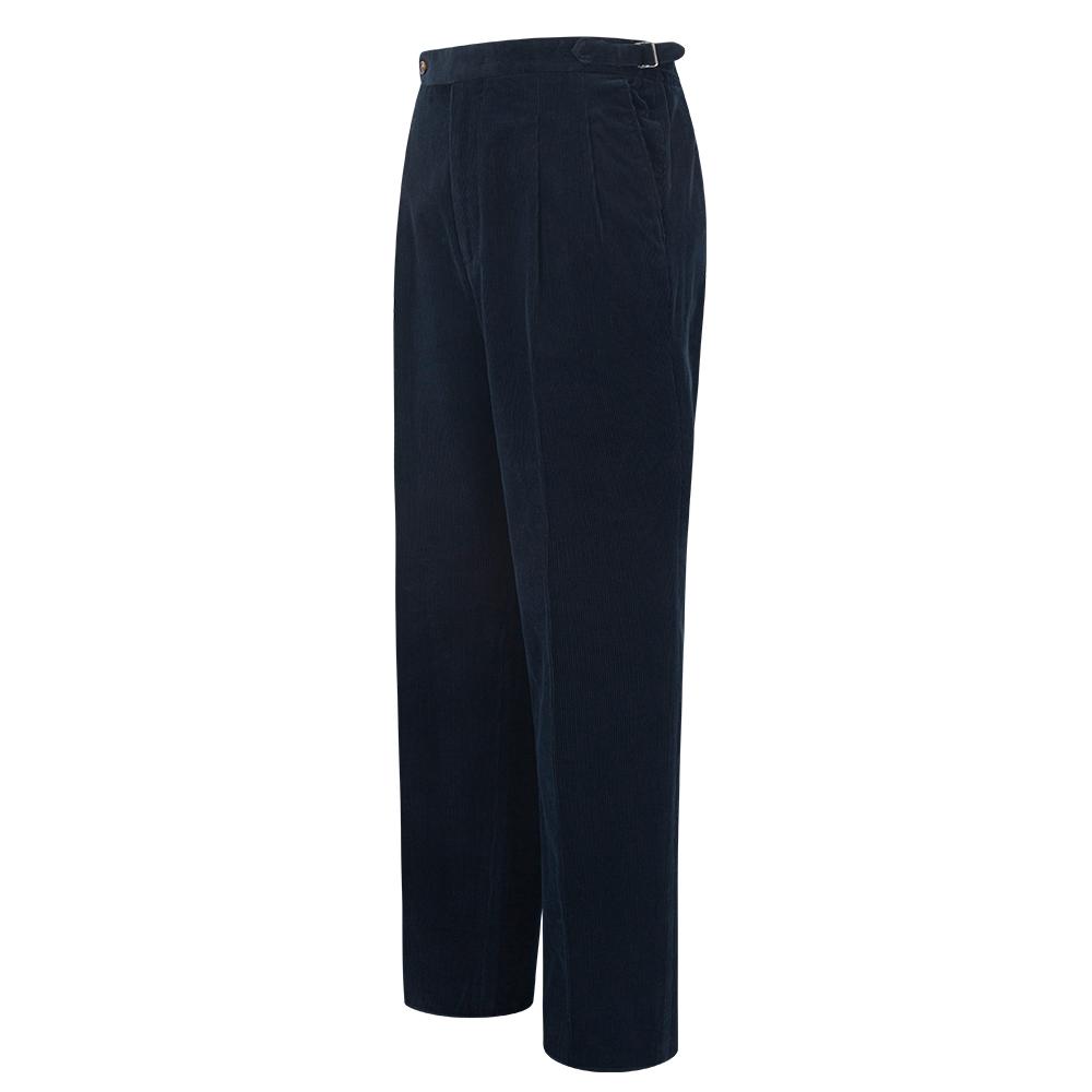 MANNERGRAM Corduroy Two-Pleated Hybrid Pants Navy