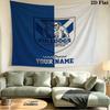 Custom Name Bulldogs Printed Tapestry – Wall Hanging for Bedrooms, Dorms, and Home Decor