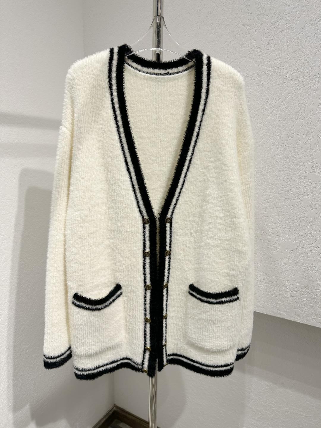 

Thom Brassy Двубортный кардиган тонкой вязки 3079 S белый