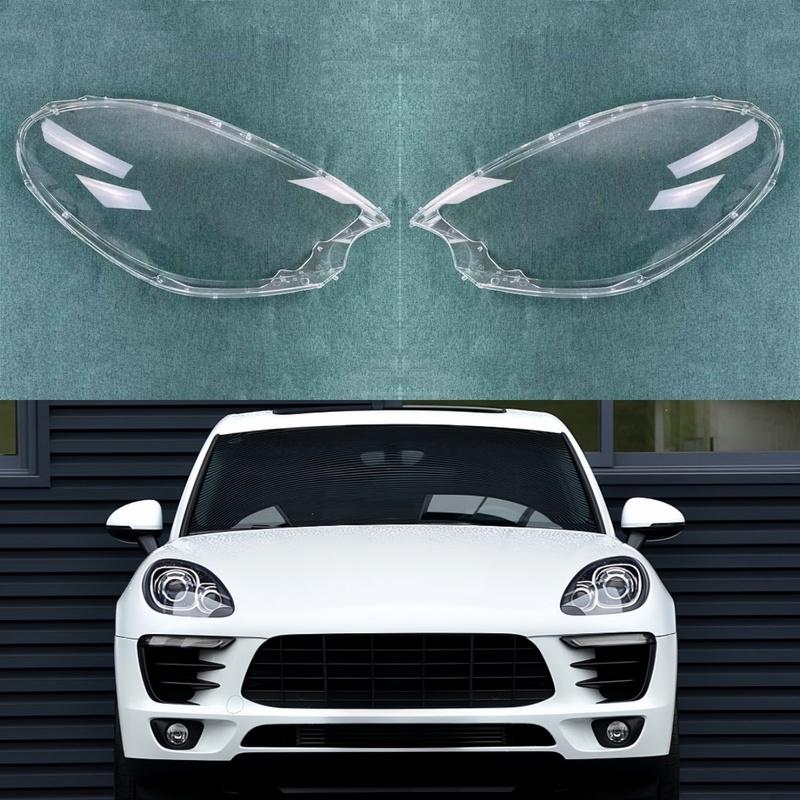 For Porsche Macan 2014 2015 2016 2017 Transparent Cover Lamp Shade Headlight Shell Lens Replace Original Lampshade Plexiglass