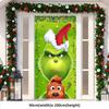 Grinched 90X200Cm Christmas Door Decoration Green Monster Merry Xmas Backdrop Christmas Door Cover New Year Party Supplies
